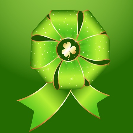 Green Ribbon Bow Setのイラスト素材