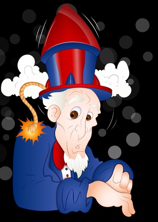 Funny Uncle Samのイラスト素材