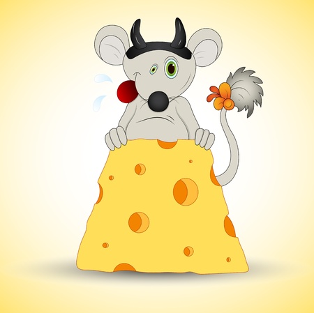 Mouse with Cheeseのイラスト素材