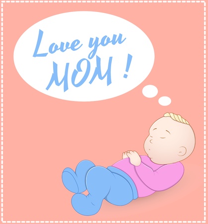 Cute Baby Cardのイラスト素材