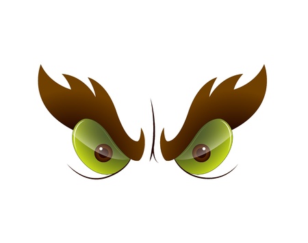 Angry Cartoon Eyeのイラスト素材