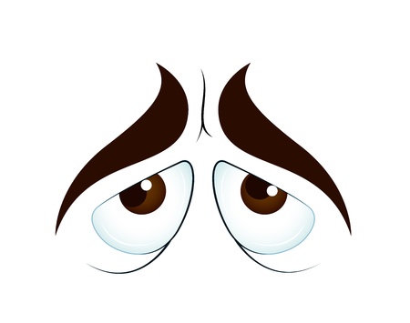 Sad Cartoon Eyesのイラスト素材