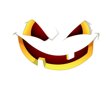 Scary Halloween Pumpkin Faceのイラスト素材