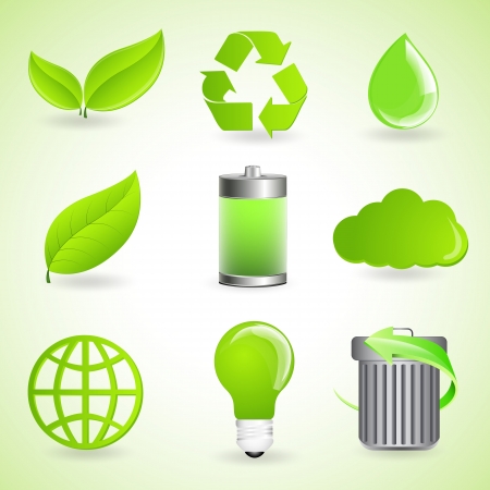 Ecology Vector Iconsのイラスト素材