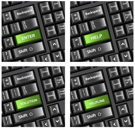 Keyboard Buttons Vectorsのイラスト素材