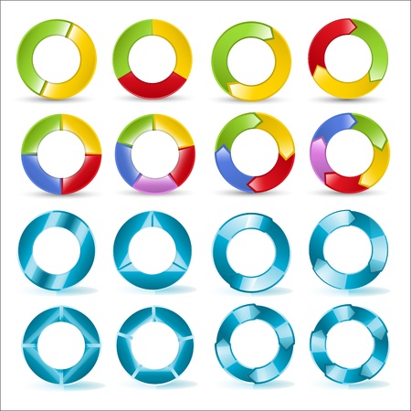 Preloaders and 3D Pie Chart Vectorsのイラスト素材