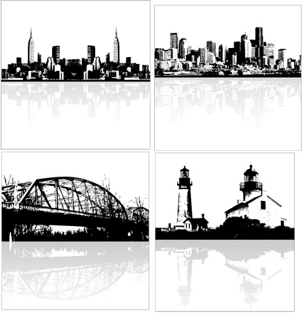 Vector Skylinesのイラスト素材