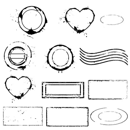 Valentines Stamps Vectorsのイラスト素材