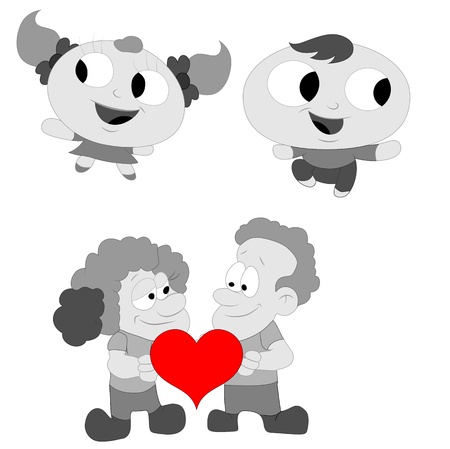 Valentines Cartoons Vectorsのイラスト素材