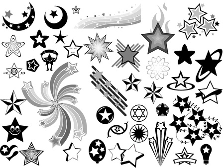 Stars Vector Elementsのイラスト素材