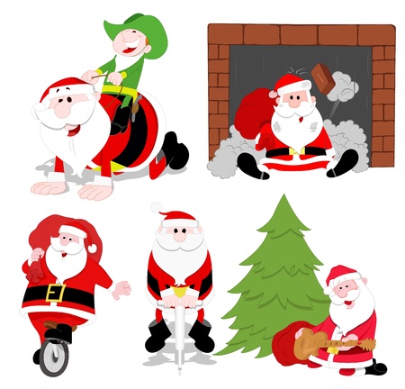 Christmas Santa Vectorsのイラスト素材