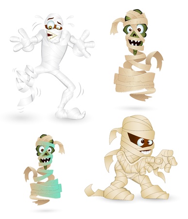 Mummy Vector Charactersのイラスト素材