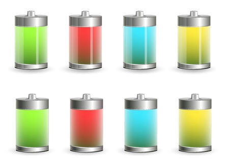 Battery Icons Vectorsのイラスト素材