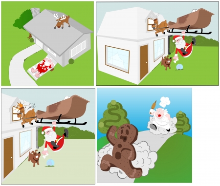 Christmas Funny Vectorsのイラスト素材