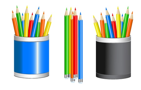 Colored pencilsのイラスト素材
