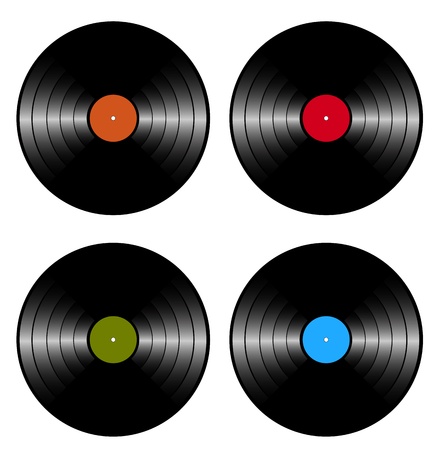 Vinyl Records のイラスト素材