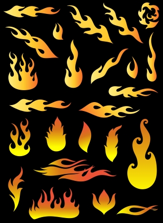 Retro Flames のイラスト素材