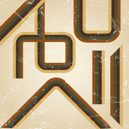 Grunge Retro Lines Vectorsのイラスト素材