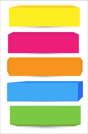 3D Vector Box and Bannersのイラスト素材