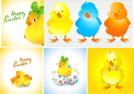 Easter Chicken Vectorsのイラスト素材
