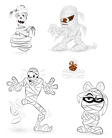 Mummy Vector Illustrationsのイラスト素材