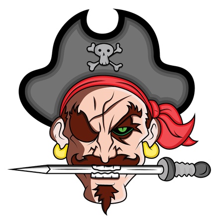 Pirate Mascot Vector Illustrationのイラスト素材