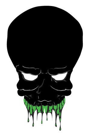 Scary Skull Vector Illustrationのイラスト素材