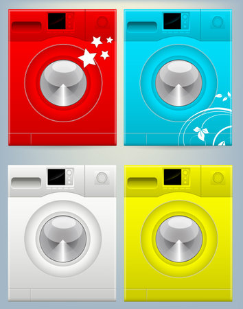 Washing Machine Vector Illustration