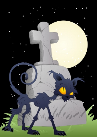 Horror Graveyard - Halloween Illustrationのイラスト素材