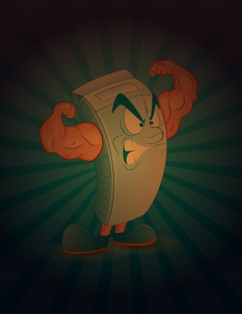 Milk Pack Cartoon Characterのイラスト素材