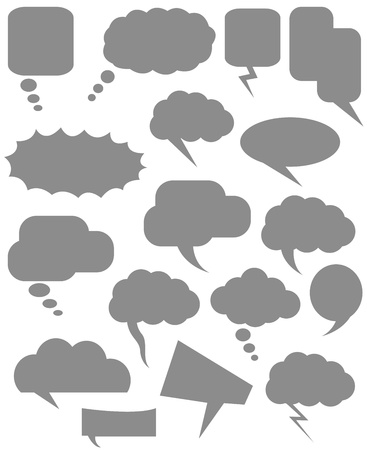 Speech Clouds Vectorのイラスト素材