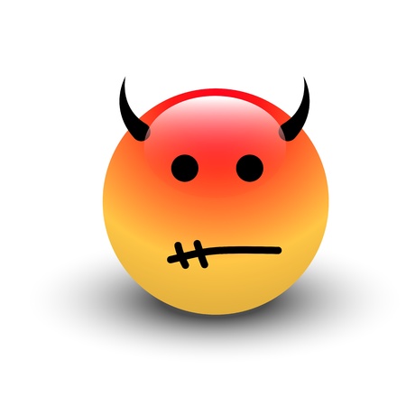 Devil Smiley Iconのイラスト素材