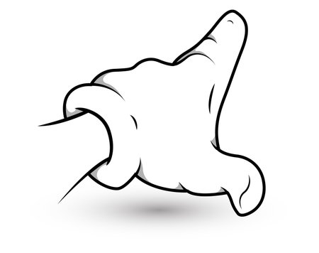 Cartoon Hand - Finger Pointing - Vector Illustrationのイラスト素材