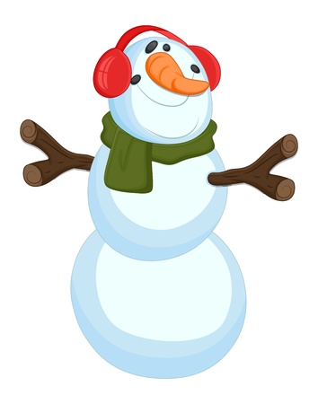 Funny Snowman - Christmas  のイラスト素材
