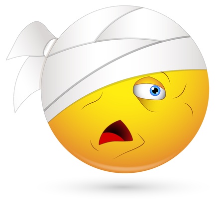 Smiley Vector Illustration - Injured Patient Faceのイラスト素材