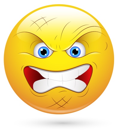 Smiley Vector Illustration - Angry Player Faceのイラスト素材