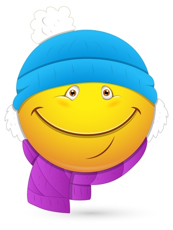 Smiley Vector Illustration - Winter Costume Faceのイラスト素材