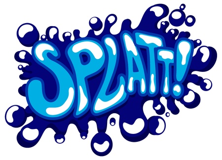 Splatt - Comic Liquid Water Splash Expression  Textのイラスト素材