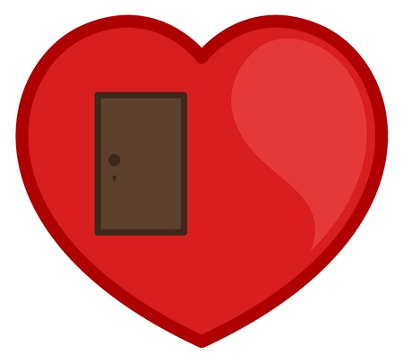 Closed Door Heartのイラスト素材