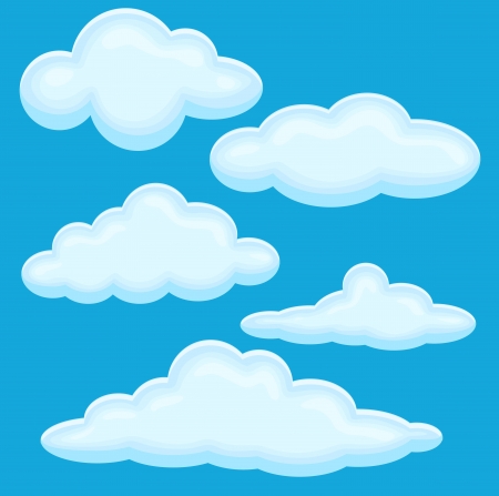 Cloud Illustration Setのイラスト素材