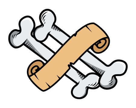 Bones Trendy Tattoo - Vector Illustrationのイラスト素材