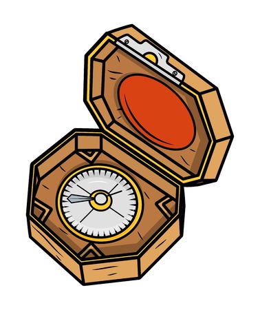 Old Pirate Compass Boxのイラスト素材