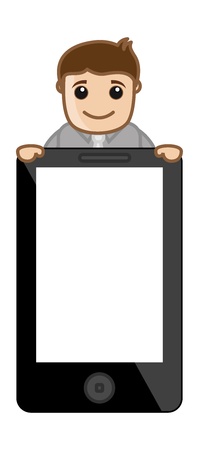 Mobile Phone Tablet Device Blank - Business Cartoonのイラスト素材