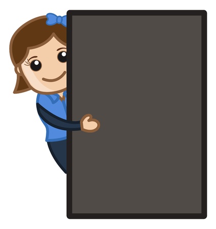 Presenting - Cartoon Business Vector Illustrationsのイラスト素材