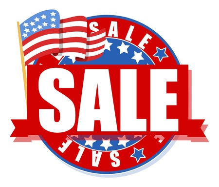 freedom day sale - 4th of july vector illustrationのイラスト素材