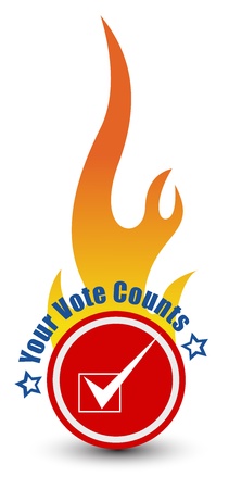 USA Constitution - Your Vote Counts - Election Day Vector Illustrationのイラスト素材