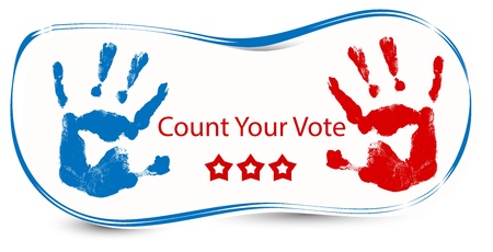 Count Your Vote - Election Day Vector Illustrationのイラスト素材