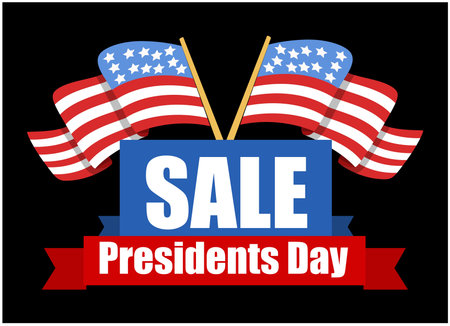 Sale Banner Design - Presidents Day Vector Illustrationのイラスト素材