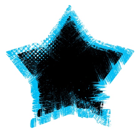 Grunge Star Vectorのイラスト素材