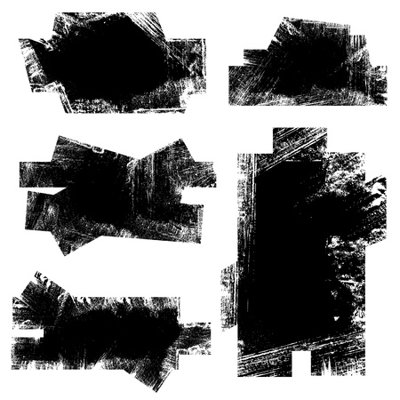 Grunge Vector Shape Bannersのイラスト素材